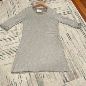 Sherpa sweater dress, gray